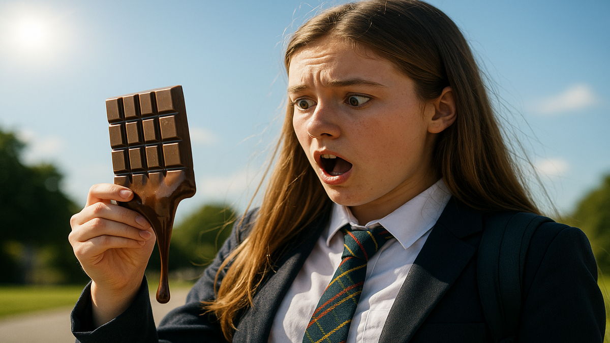 チョコレートが溶けて困る女性